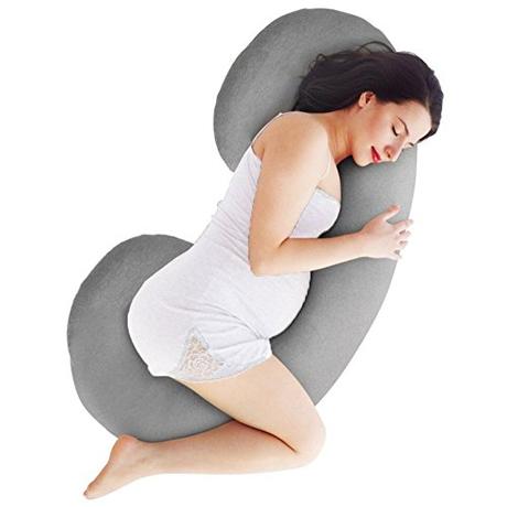 Full Body Maternity Pillow - Baby Nursing Cushion & Maternity Pillow for Pregnant Women - Belly & Back Support Cushion Made of 100% Cotton Pillow Cover - C Shaped