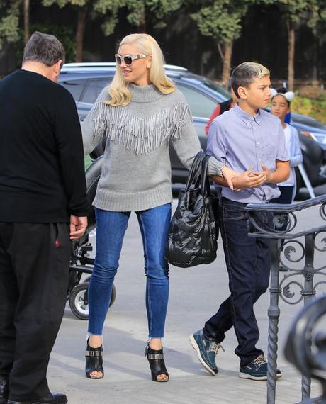 Gwen Stefani And Her Boys Spotted At Church Sunday