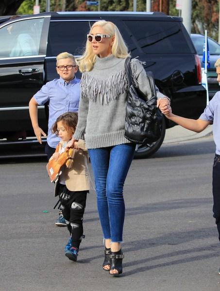 Gwen Stefani And Her Boys Spotted At Church Sunday
