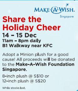 Let Us Adopt A Minion Plush To Share The Holiday Cheer At NEX On 14 & 15 December!
