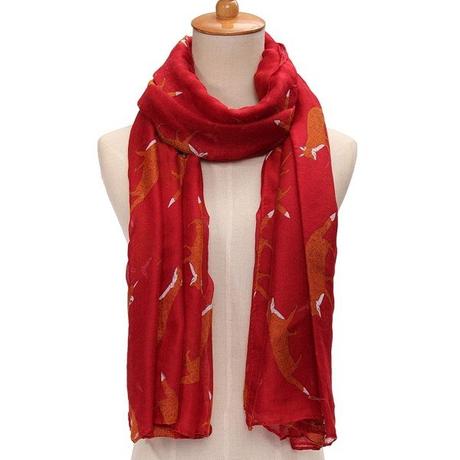 red scarf for women