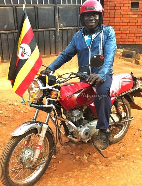 Boda boda motorbike driver. PHOTO Amy Fallon