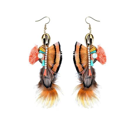 peacock feather earrings