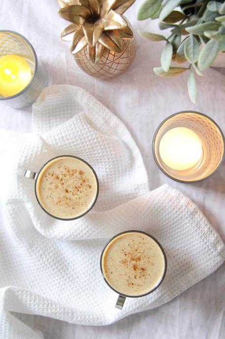 A Very Veggie Xmas: Creamy Vegan Eggnog Mocktail | Nut-free Recipe Vegan Eggnog Mocktail | Nut-free Recipe