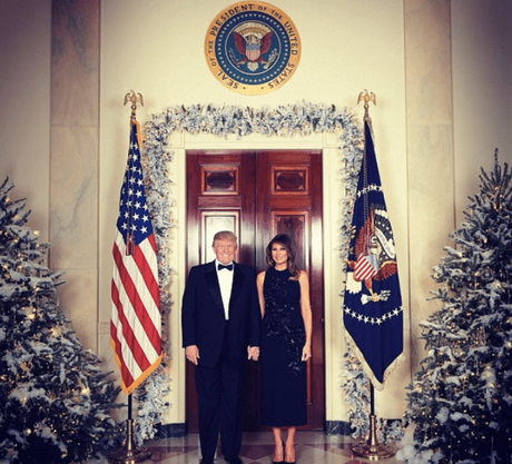 The Trumps Reveal Their Official  White House Christmas Portrait