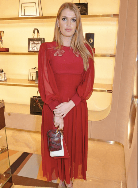 Lady Kitty Spencer Attend New Fendi Boutique Opening In London