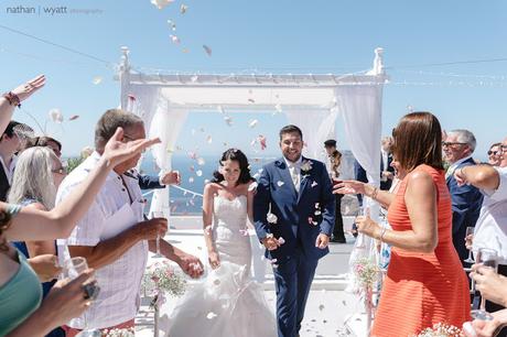 Santorini bird cage wedding in Gem