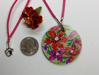 Painted Wooden Discs for Necklaces