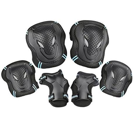 CoastaCloud Kid's Inline Skating Roller Blading Wrist Elbow Knee Pads Blades Guard Child Protective Gear Pads Set Gift for for...