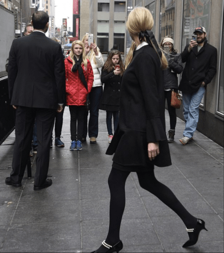 Ivanka Trump In Zara & Pearl Embellished Shoes In NYC