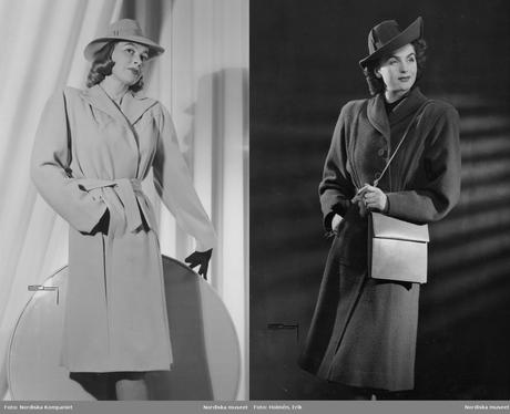 Popular-1940s-single-belted-mannish-coat-and-hat-fashions-1943 Popular-1940s-single-belted-mannish-coat-and-hat-fashions-1943