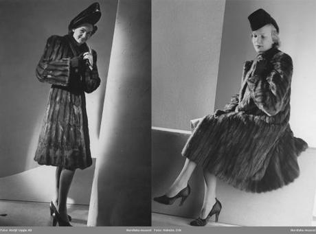 Popular-1940s-mink fur-coat-and-hat-fashions Popular-1940s-mink fur-coat-and-hat-fashions
