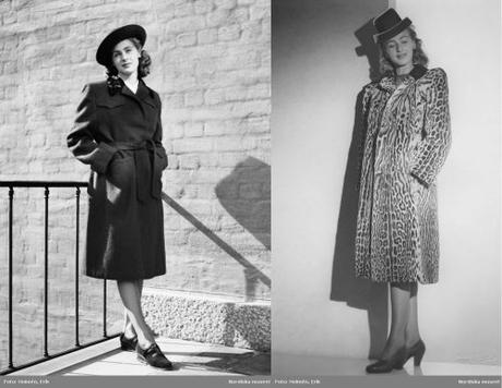 1940s-Coat-Fashion---Gabardine-single-belted-or-Ocelot-Fur 1940s-Coat-Fashion---Gabardine-single-belted-or-Ocelot-Fur