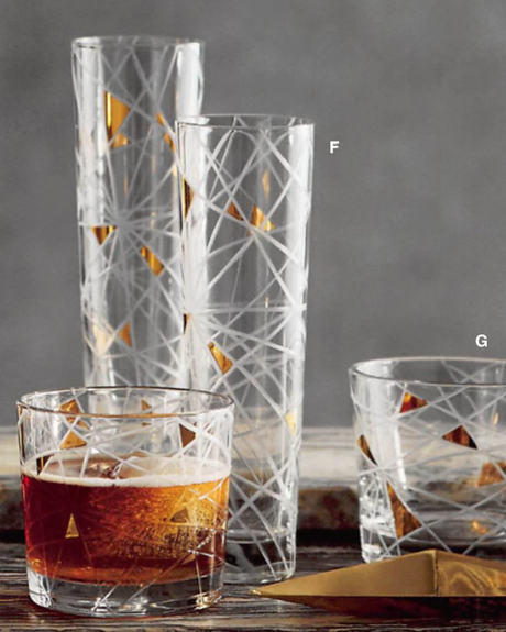 Abstract Geometry Glassware by Roost