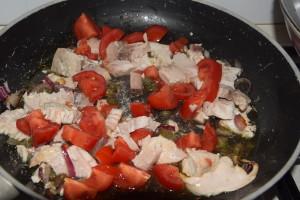 La mia dadolata di pesce spada alla mediterranea. My recipe of swordfish at mediterranean style°