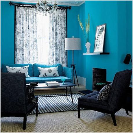 modern decor with turquoise walls 632