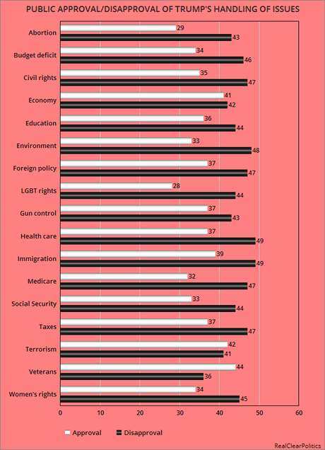 Public Disagrees With Trump On Nearly Every Issue