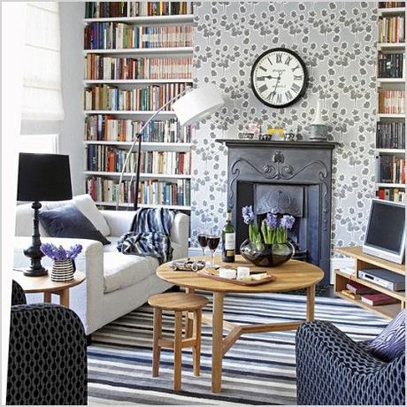 living room decor with book shelves 1081