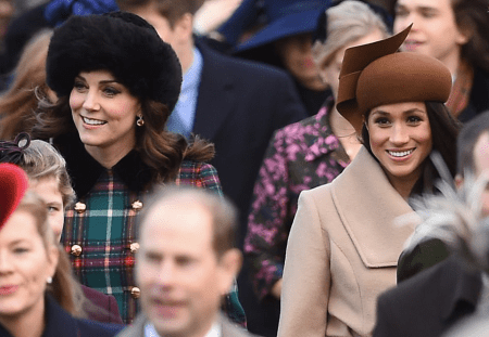 Meghan Markle Sparkles Headed To Church With The Royal Family