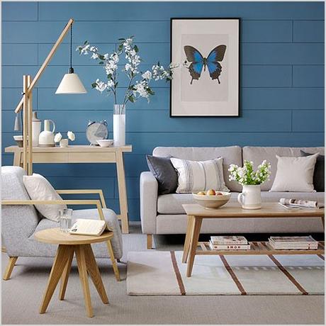 blue wall country living room decor eco home 1449