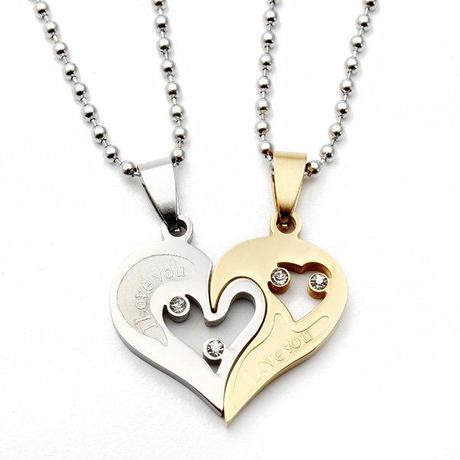 heart couple necklace