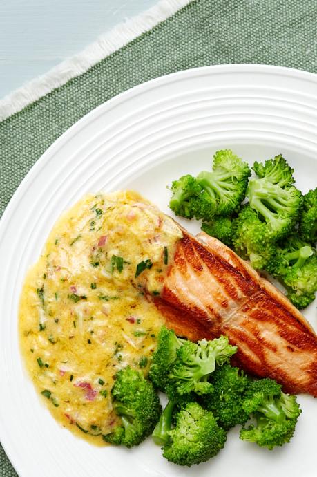 Keto salmon with cowboy sauce