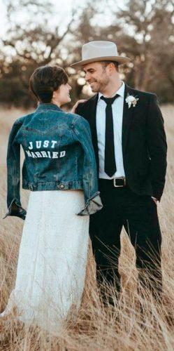 bridal wedding jackets denim with long sleeves and signature you are my true