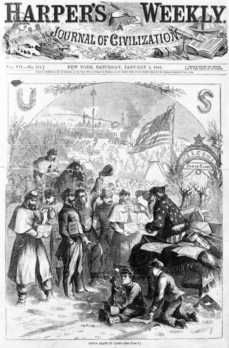 January 3, 1863 cover of Harper's Weekly, one ...
