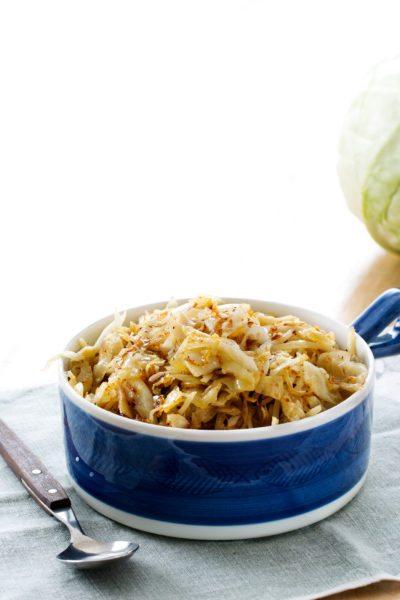 Butter-fried green cabbage