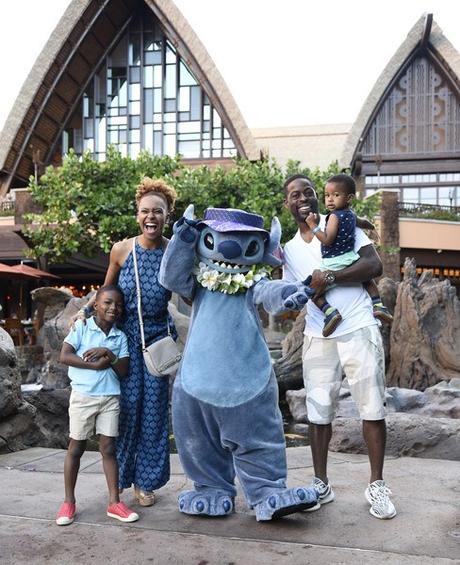 Sterling K. Brown & Family Meet Stitch  At Disney’s Aulani Resort in Hawaii