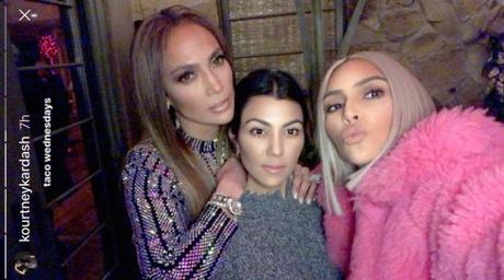 [Pics] Jennifer Lopez Host Taco Wednesday & Kim Kardashian Shows Up