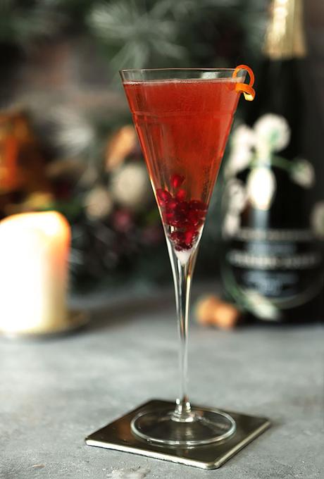 Cranberry and Grand Marnier Champagne Cocktail
