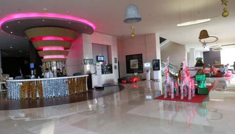 A view of the reception at Novotel Airport Hyderabad
