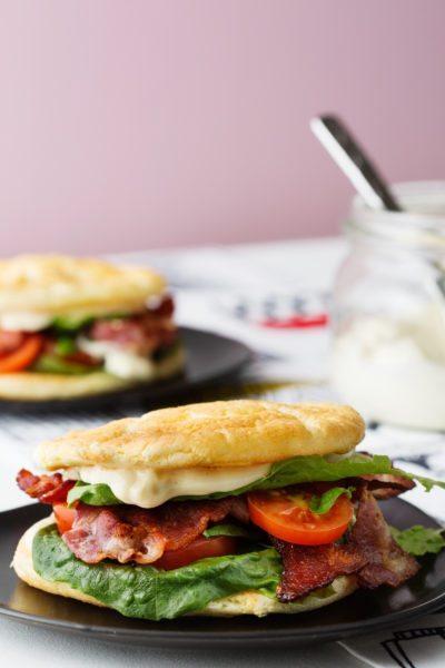 Keto BLT with oopsie bread