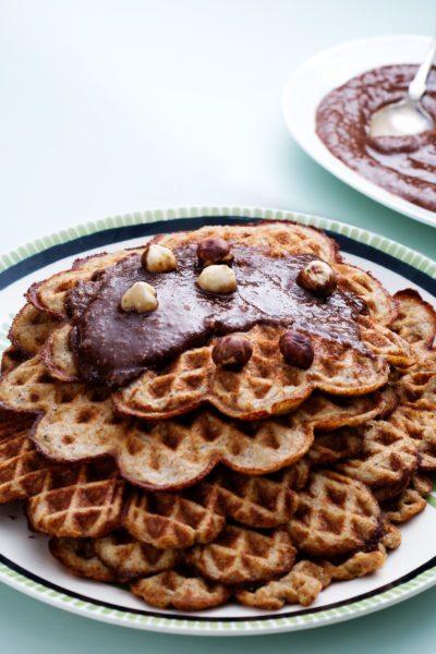 Low-carb banana waffles