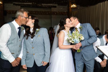 Same sex brides given away by dad york wedding photography