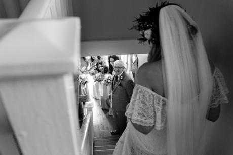 Best york wedding photography bride sees dad for first time