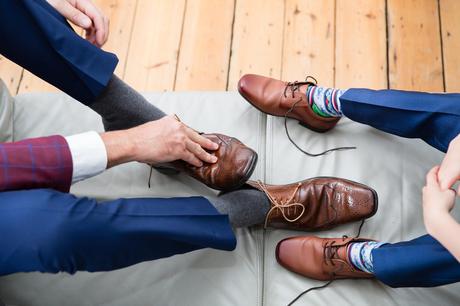 York wedding photography groom prep leather shoes