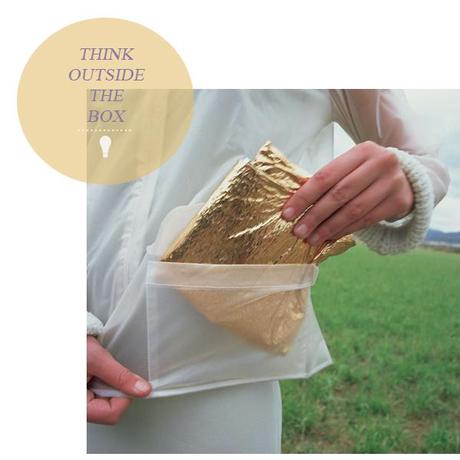   The simple, inflatable gold cube designed by produ...