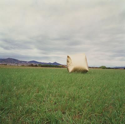   The simple, inflatable gold cube designed by produ...