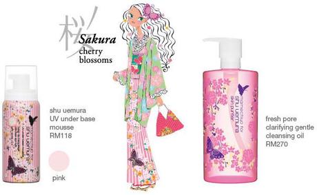 Mamechiyo for Shu Uemura Skin Purifier Cleansing Oil & UV Under Base Mousse for Spring 2012