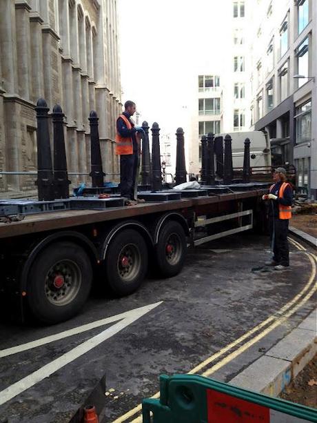 Delivery of the Bollards...