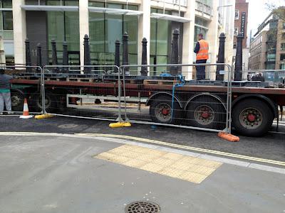 Delivery of the Bollards...