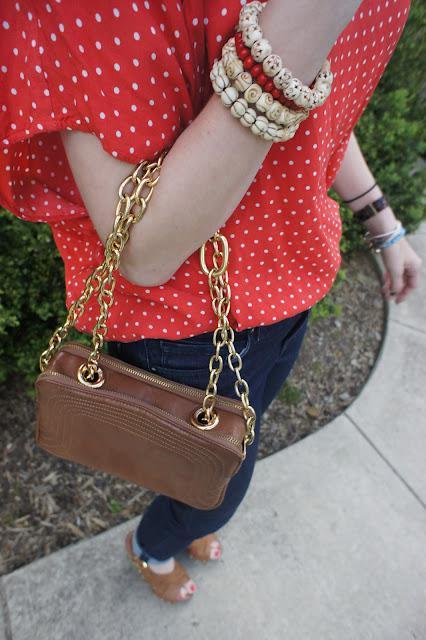Outfit post: polka dots and turquoise