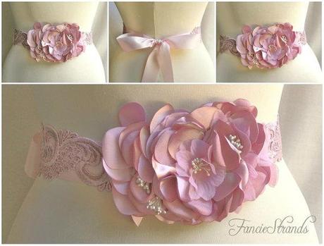 Hand Dyed Bridal Sashes now available at FancieStrands