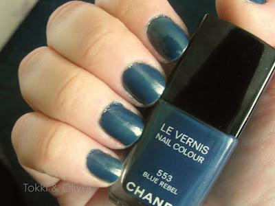 Chanel nail polish in Blue Rebel