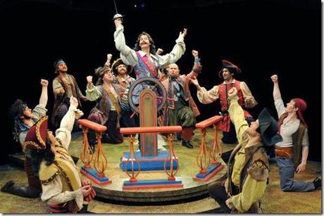 Kevin Earley with Pirates. Photo courtesy of Peter Coombs and The Marriott Theatre