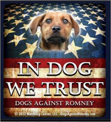 In Dog We Trust... Rusty is the 'face' of Dogs Against Romney: © Dogs Against Romney