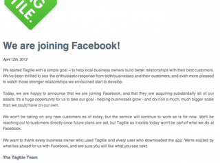 Facebook Buy Tagtile after Instagram