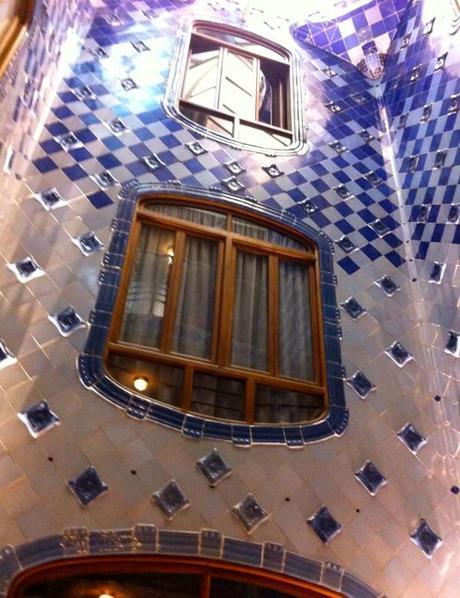 gaudi house casa batllo windows and tiles